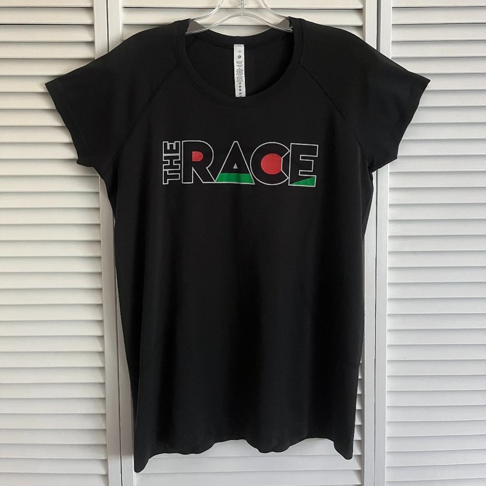 Lululemon x The Race Unity Swiftly Tech Short Sleeve Shirt 2.0 Black sz 12 rare